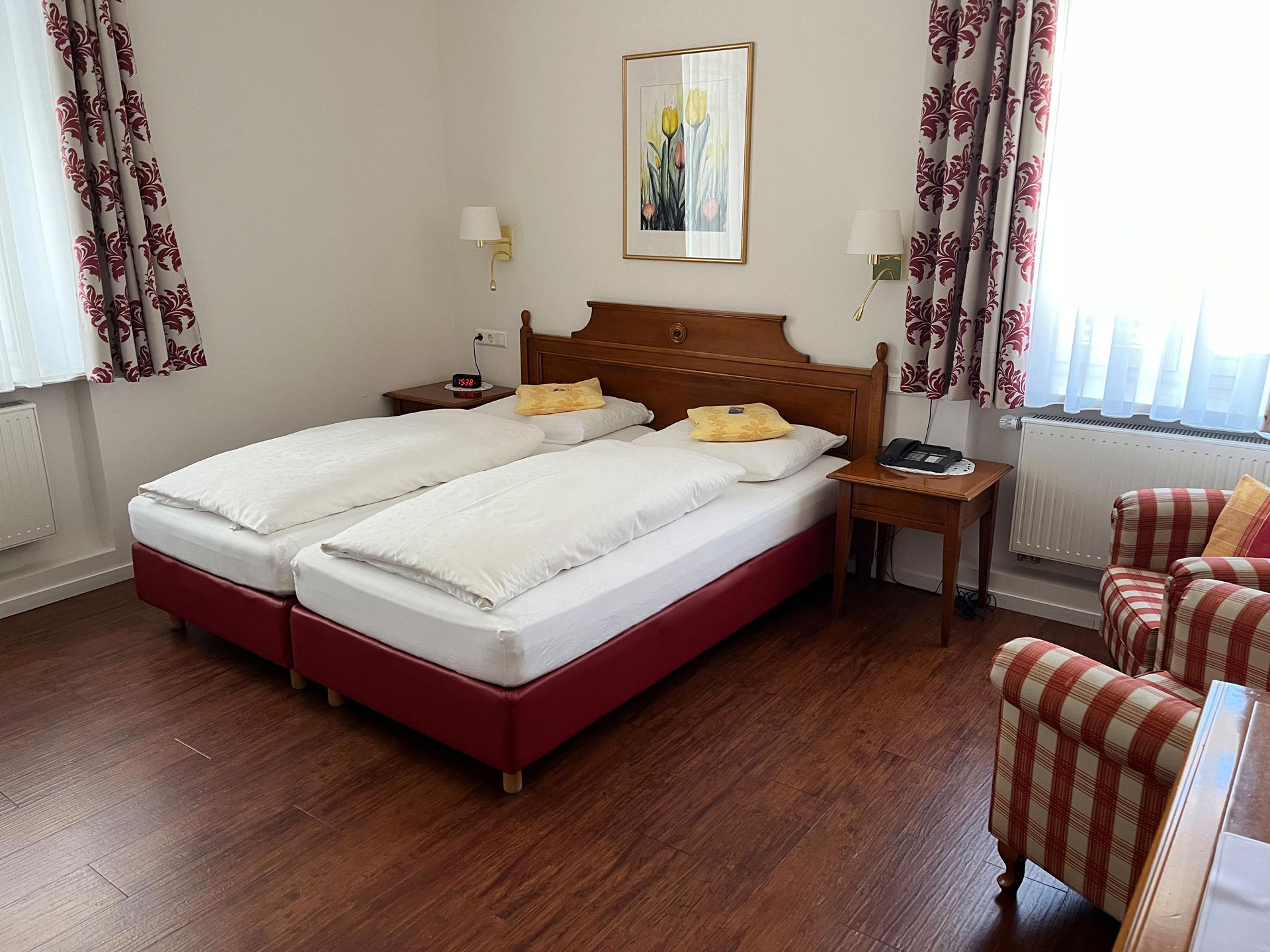 Modern eingerichtete Zimmer im Hotel Ehinger Hof